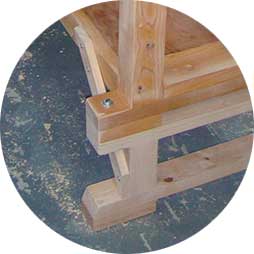 Upgraded workbench - feet detail